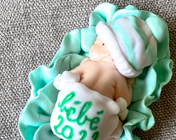 personalized naked baby in fimo: original pregnancy ad