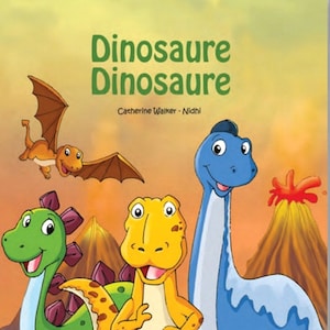 personalized children's book -Dinosaur- original illustration