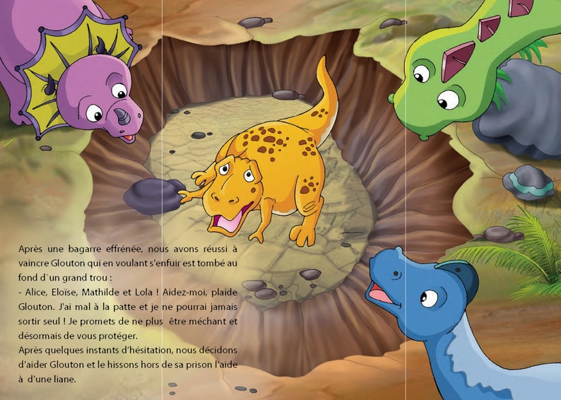 livre enfant personnalisé Dinosaure illustration originale image 9