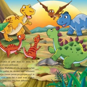 livre enfant personnalisé Dinosaure illustration originale image 10