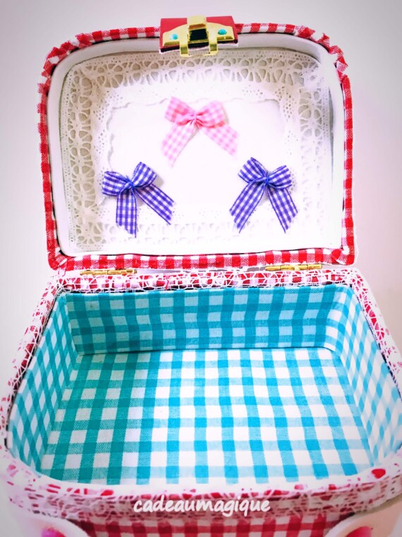 mini vintage vintage cardboard suitcase: romantic decorative gift