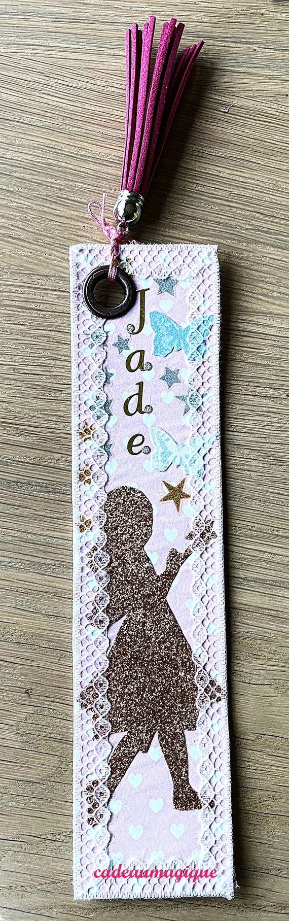 Brand page personalized sequins pompom faux leather gift idea to customize