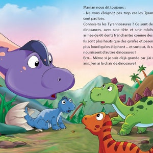 livre enfant personnalisé Dinosaure illustration originale image 6