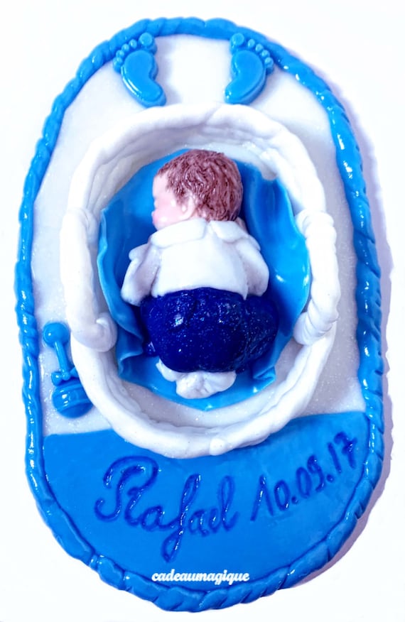 Baby Boy Blue Jeans And White On Custom Base Fimo Deco To Etsy