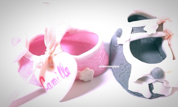 Chaussures Bebe En Fimo Annonce Grossesse Deco Baby Shower Etsy