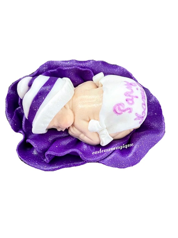 personalized miniature baby in fimo: ad pregnancy papy mamy