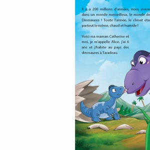 livre enfant personnalisé Dinosaure illustration originale image 4