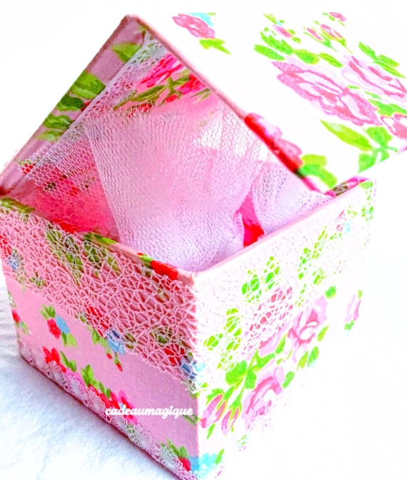 Orange Pink Cardboard Box Glamorous Deco Etsy