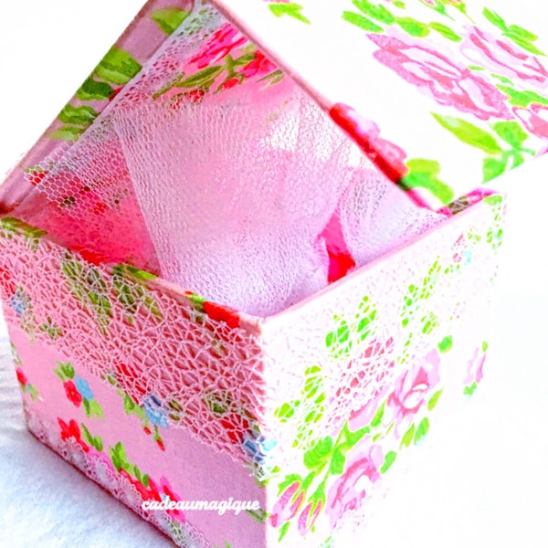 coffret carton liberty rose : deco glamour