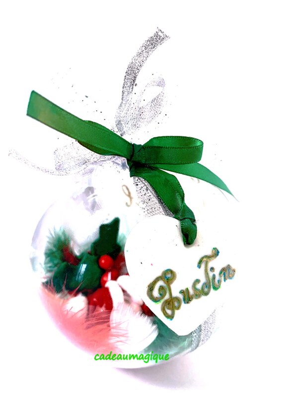 Mobile Boule Avec Bebe Lutin Justin Fimo Cadeau Naissance Etsy