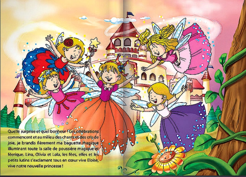 personalized children's book Queen of the Fairies original illustration image 6