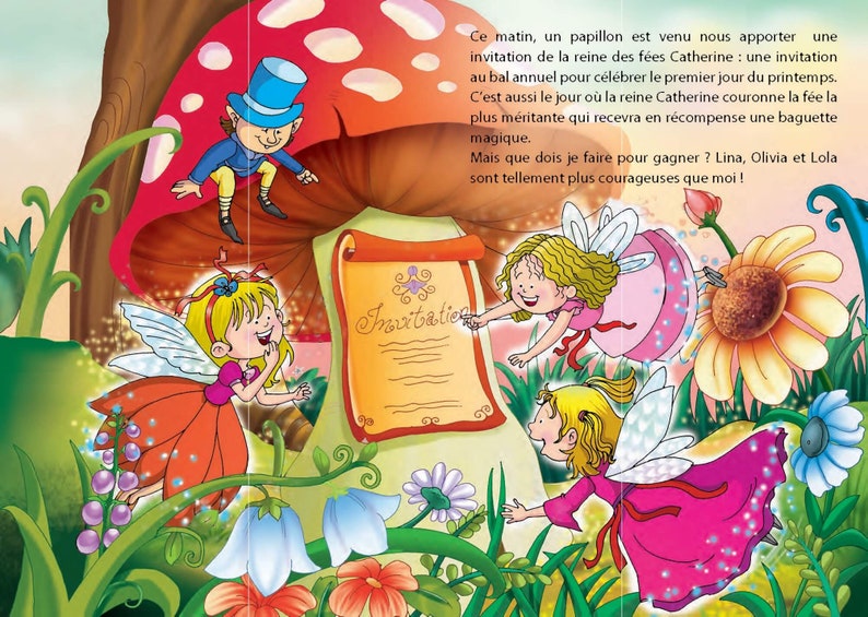 personalized children's book Queen of the Fairies original illustration image 5