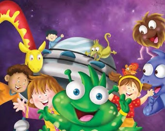 libro per bambini personalizzato - viaggio verso le stelle - illustrazione originale