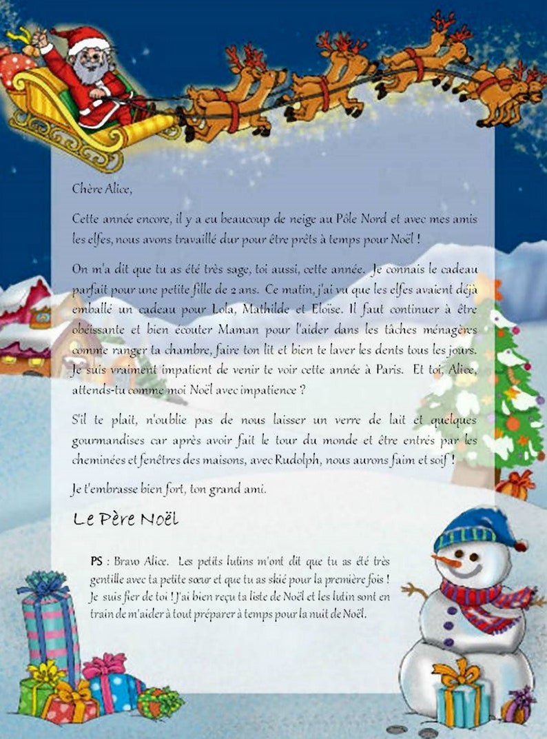 Le Message Du Père Noël Personnalisé 2024 Un Cadeau Magique Pour Enfants Et Familles Recette