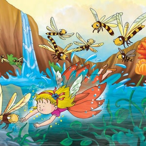 personalized children's book Queen of the Fairies original illustration image 8