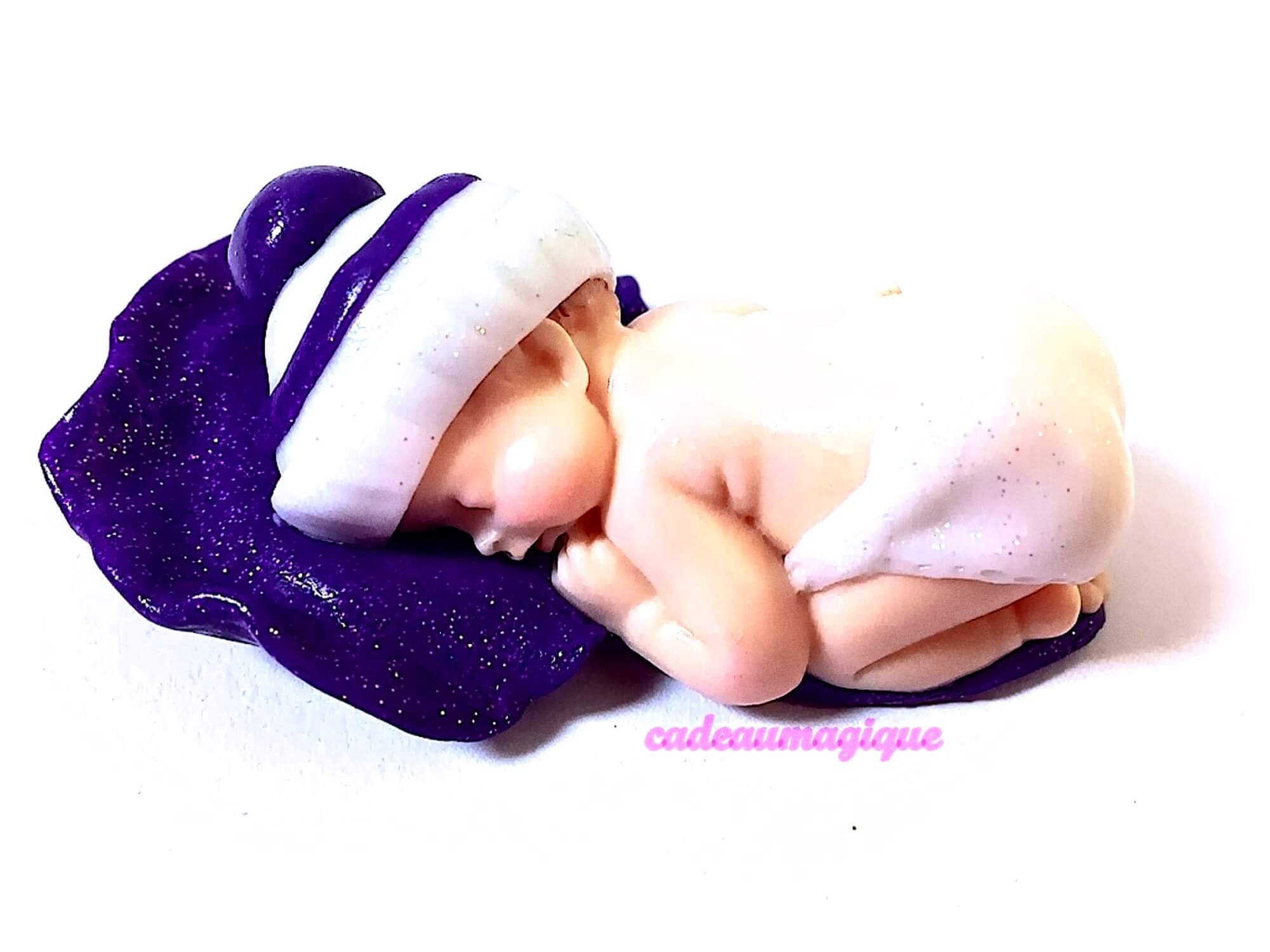 Naked Baby Cap Birth Striped White Purple In Fimo Gift Godmo Etsy Naked Baby Cap Birth Striped White Purple In Fimo Gift Godmo Etsy