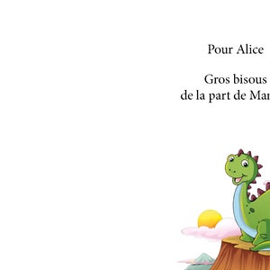 livre enfant personnalisé Dinosaure illustration originale image 2