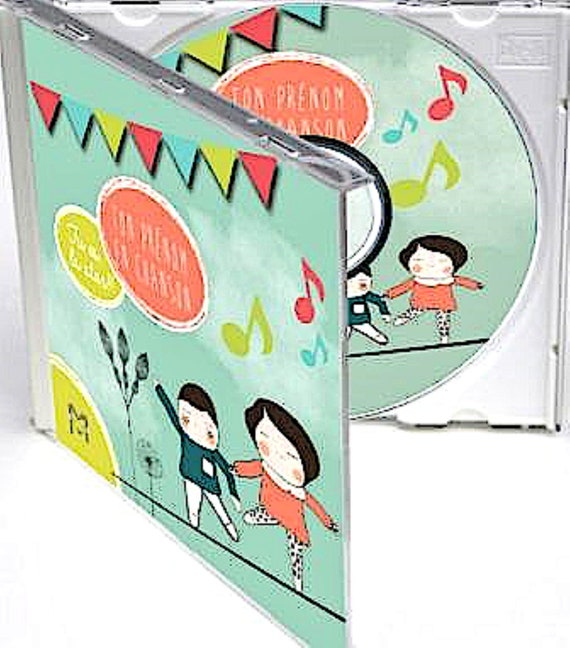 Cd Chansons Avec Prenom Musique Pour Moi Cadeau Bebe Enfant Etsy