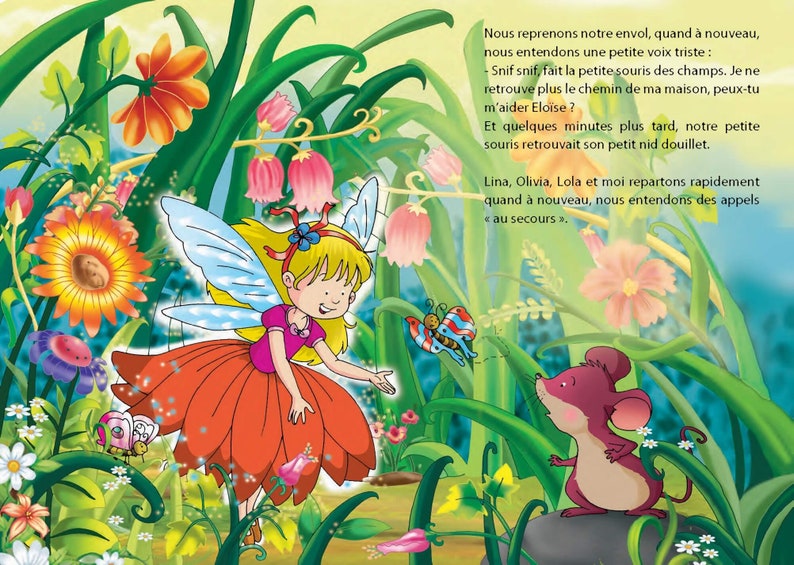 personalized children's book Queen of the Fairies original illustration image 7