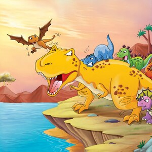 livre enfant personnalisé Dinosaure illustration originale image 8
