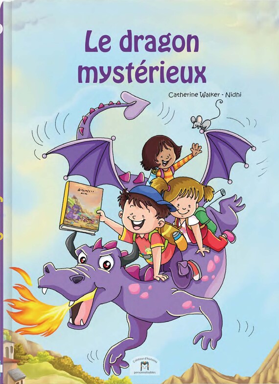 Livre Enfant Personnalise Dragon Mysterieux Illustration Etsy