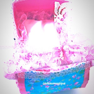 Fushia Miniature Flower Cardboard Pram: Glamorous Little Girl Gift image 2