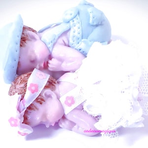 Bebe Fille Et Bebe Garcon Jumeaux En Fimo Annonce Grossesse Etsy