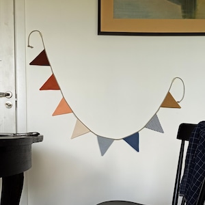Retro  Linen Bunting Garland - Kids Room & Nursery Decor