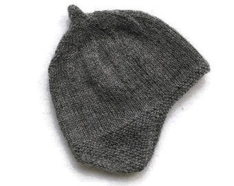 Hand knit baby hat. Toddler winter hat. ALPACA wool baby hat.