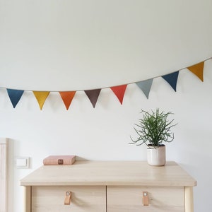 Colorful bunting banner with gaps