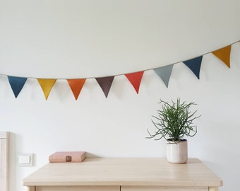 Colorful bunting banner with gaps