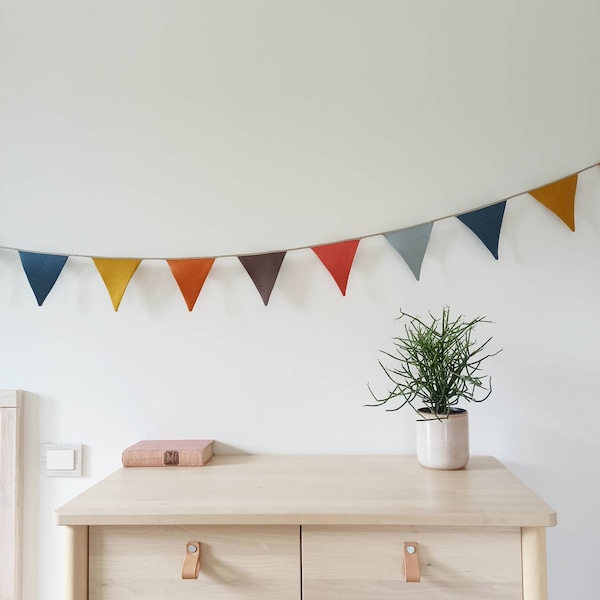 Banderole colorée avec des espaces