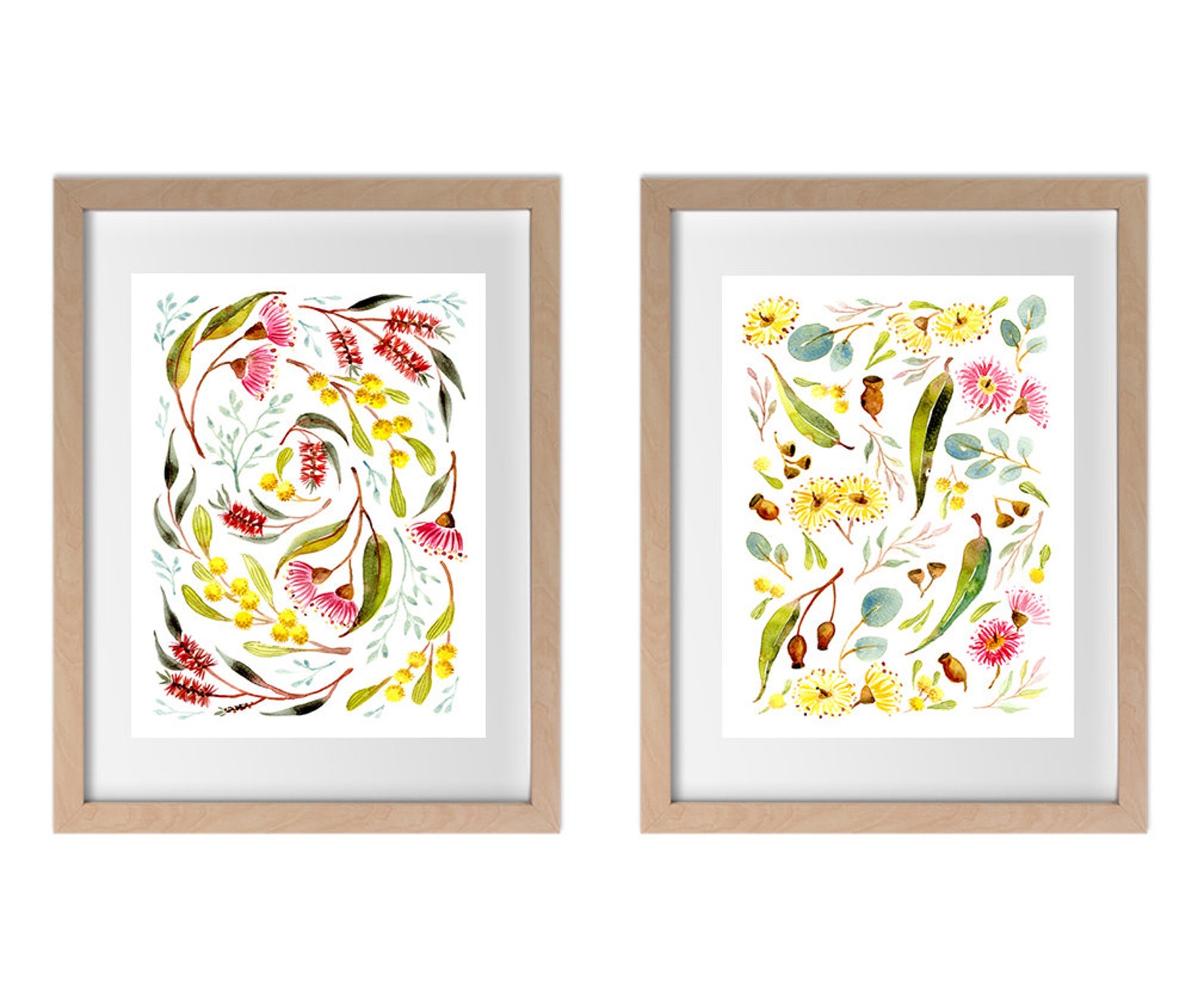 Floral Australian Art Prints Aussie Flora Home Decor Set of Etsy