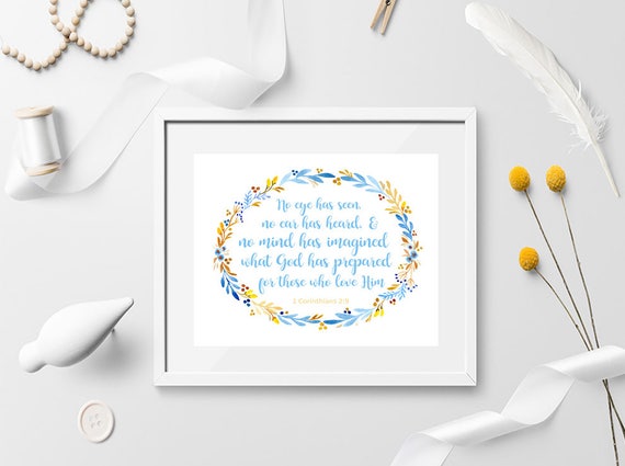 Bible Comfort Quote Art Print Grief And Mourning Scripture Etsy