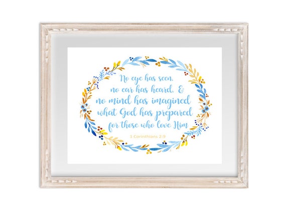 Bible Comfort Quote Art Print Grief And Mourning Scripture Etsy