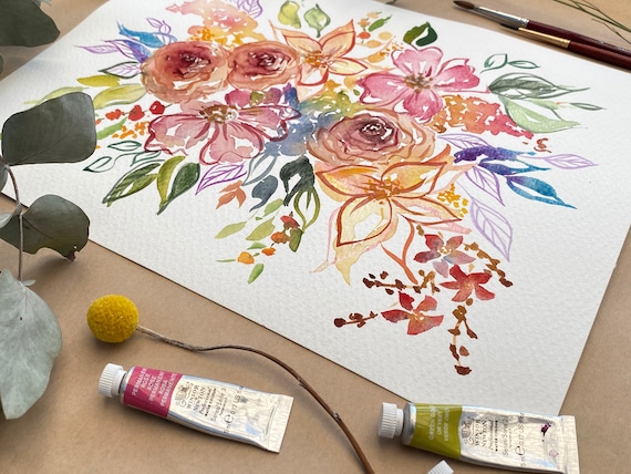 Sky アメリ WATERCOLOR PAINT FLORAL Sky アメリ WATERCOLOR