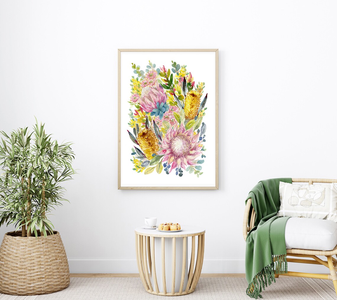 Australian Flowers Art Print Native Aussie Flora Wall Decor - Etsy ...