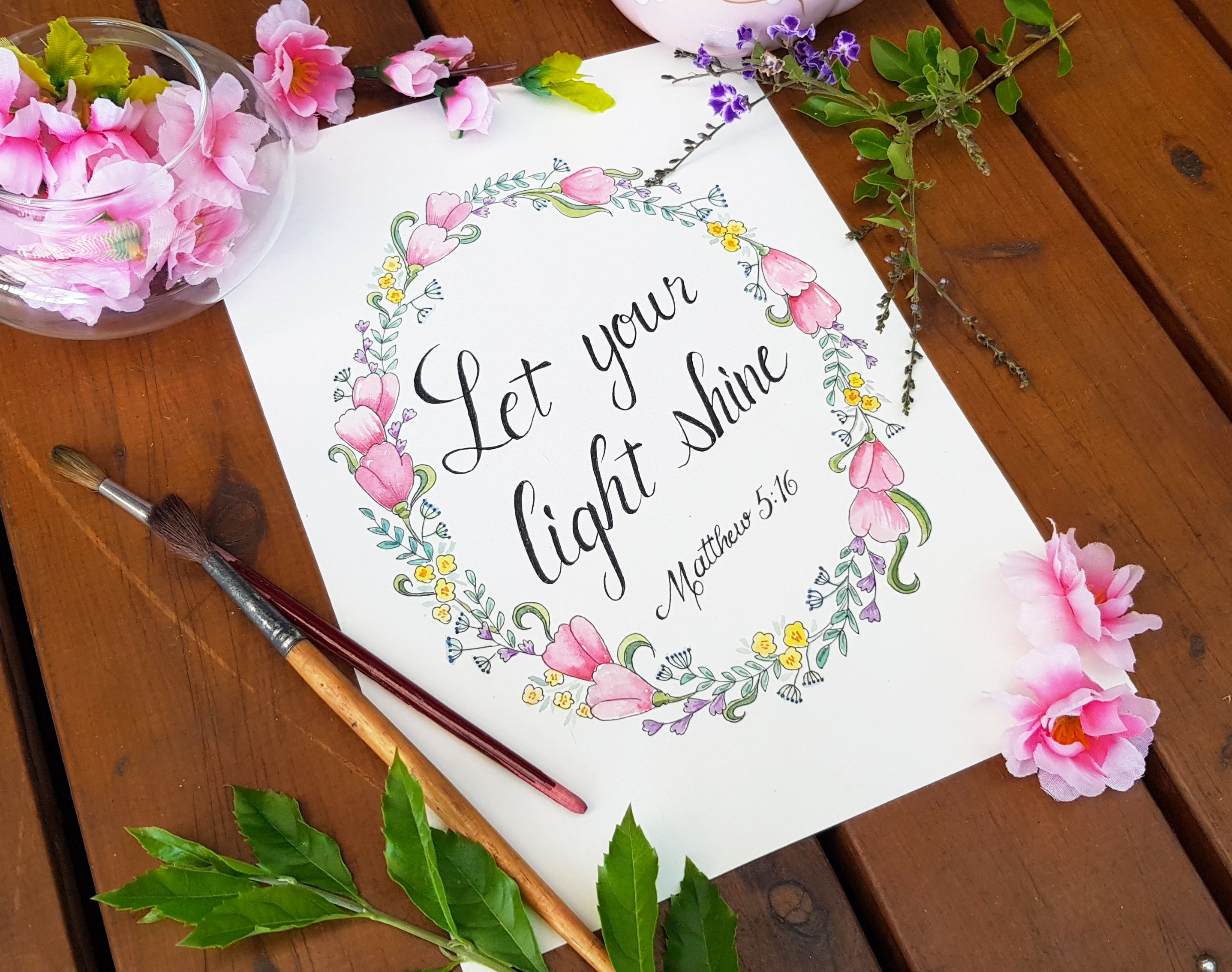 Let Your Light Shine Original Watercolour Painting Matthew - Etsy