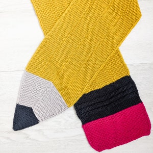 Pencil Scarf Knitting Pattern PDF