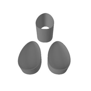 3-teilige 3D-Eiform für Badebombe oder festes Shampoo