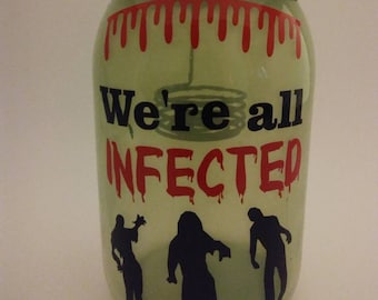 Zombie Candle Jar - Zombie Decorative Jar - The Walking Dead Inspired