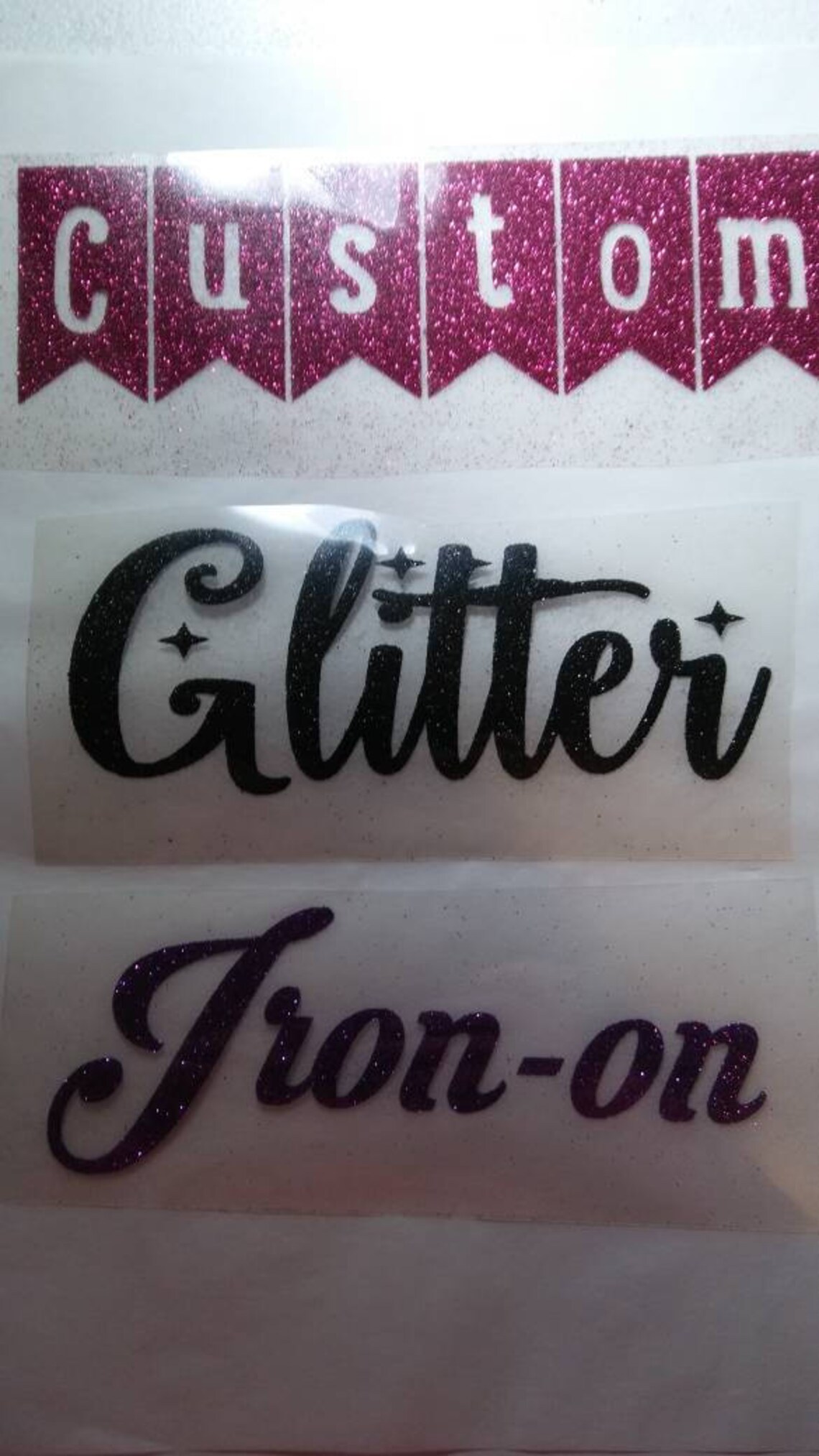 Custom Glitter Iron on Transfers Custom Iron on - Etsy