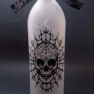 Skull Wine Bottle Light Halloween Decor skull decor Gothic decor image 8