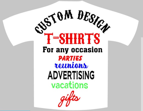custom made tee shirts