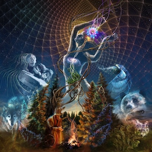 Psychedelic Shamanic Art | Visionary Art Painting | Healing Spiritual Art
