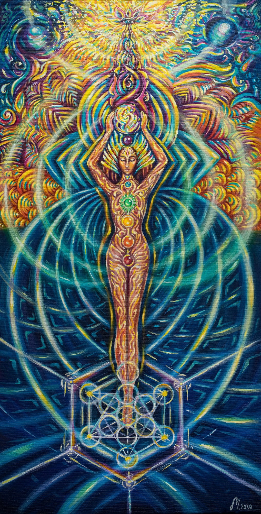 Spiritual Visionary Art With Energy Body Psychedelic Trippy Etsy
