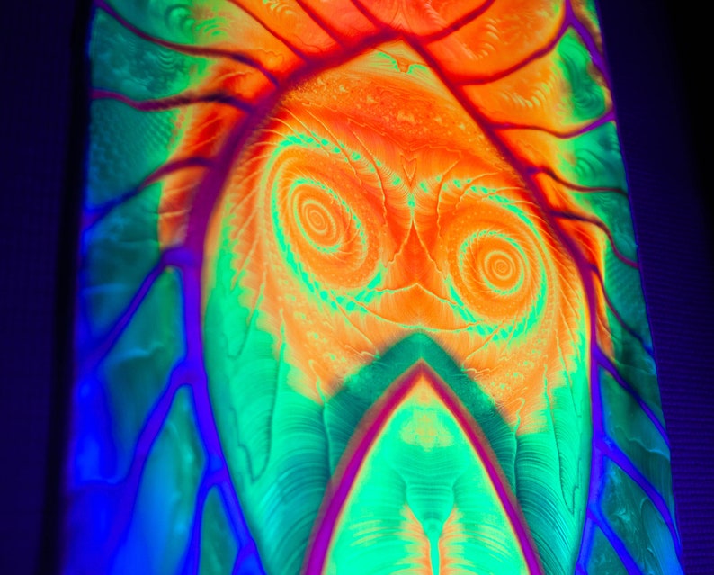 UV active Neon Shawl , Psychedelic Accessories image 8