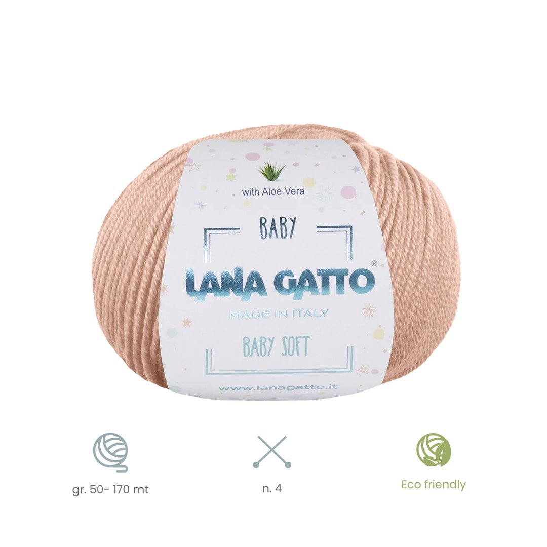 Gomitolo 100% Cashmere Lana Gatto Prestige Linea Luxury Per Lavoro A Maglia E Uncinetto, 25 Gr. 75 Mt (Beige - 12530, 1