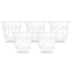 Vaso transparente para orquídea Kalapanta com microfuros e fundo elevado