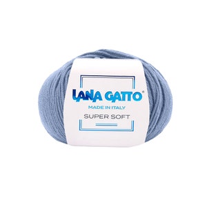 Gomitoli 100% Pura Lana Vergine Merino Extrafine Super Soft per lavoro a maglia, Colori del Mare, 50 gr 125 m.